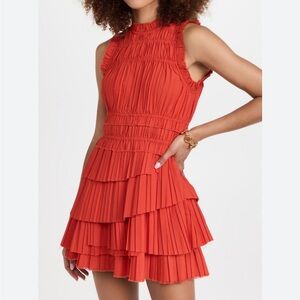 Sea New York Sleeveless Orange Mini Dress